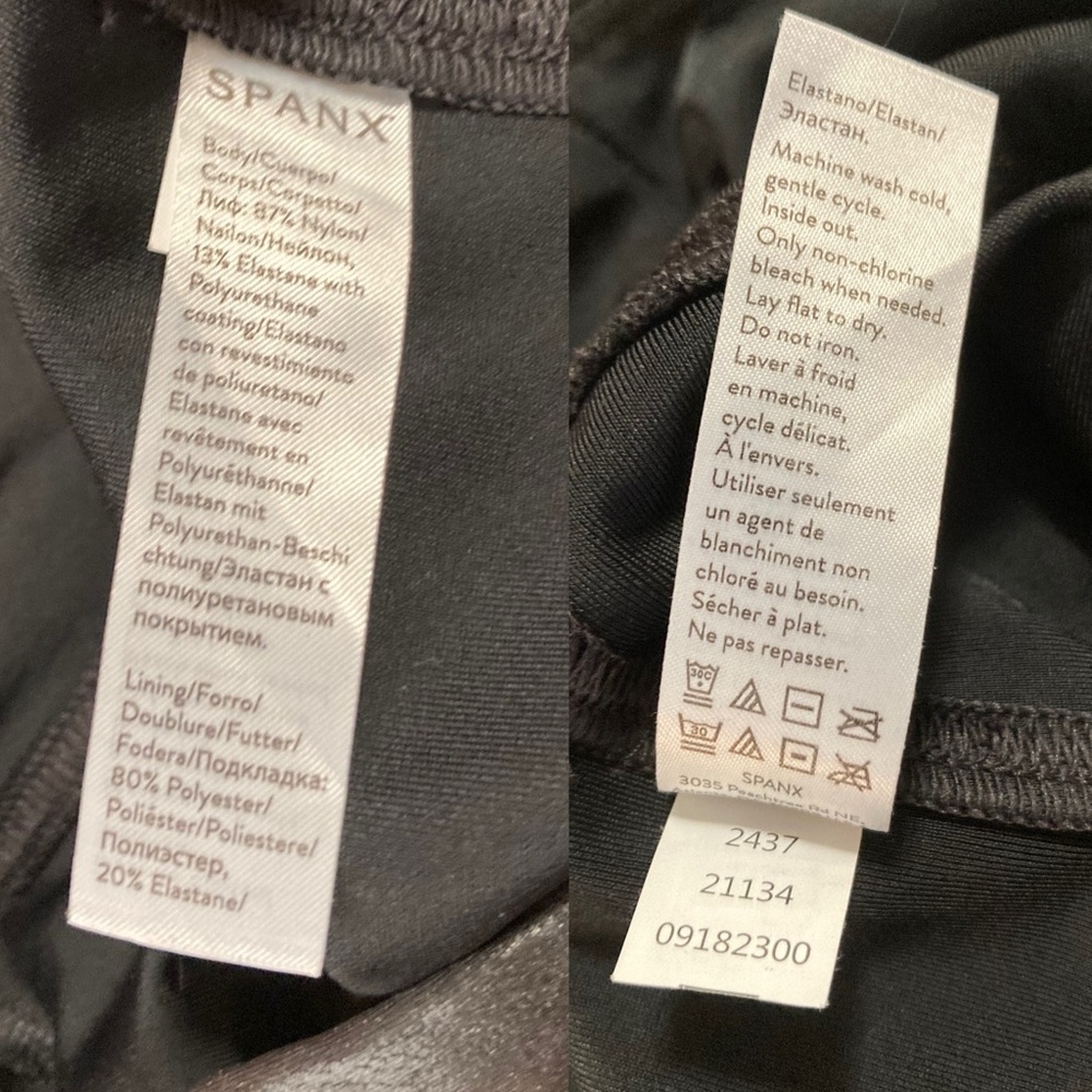 Spanx Faux Leather Leggings size M - Picture 5 of 15